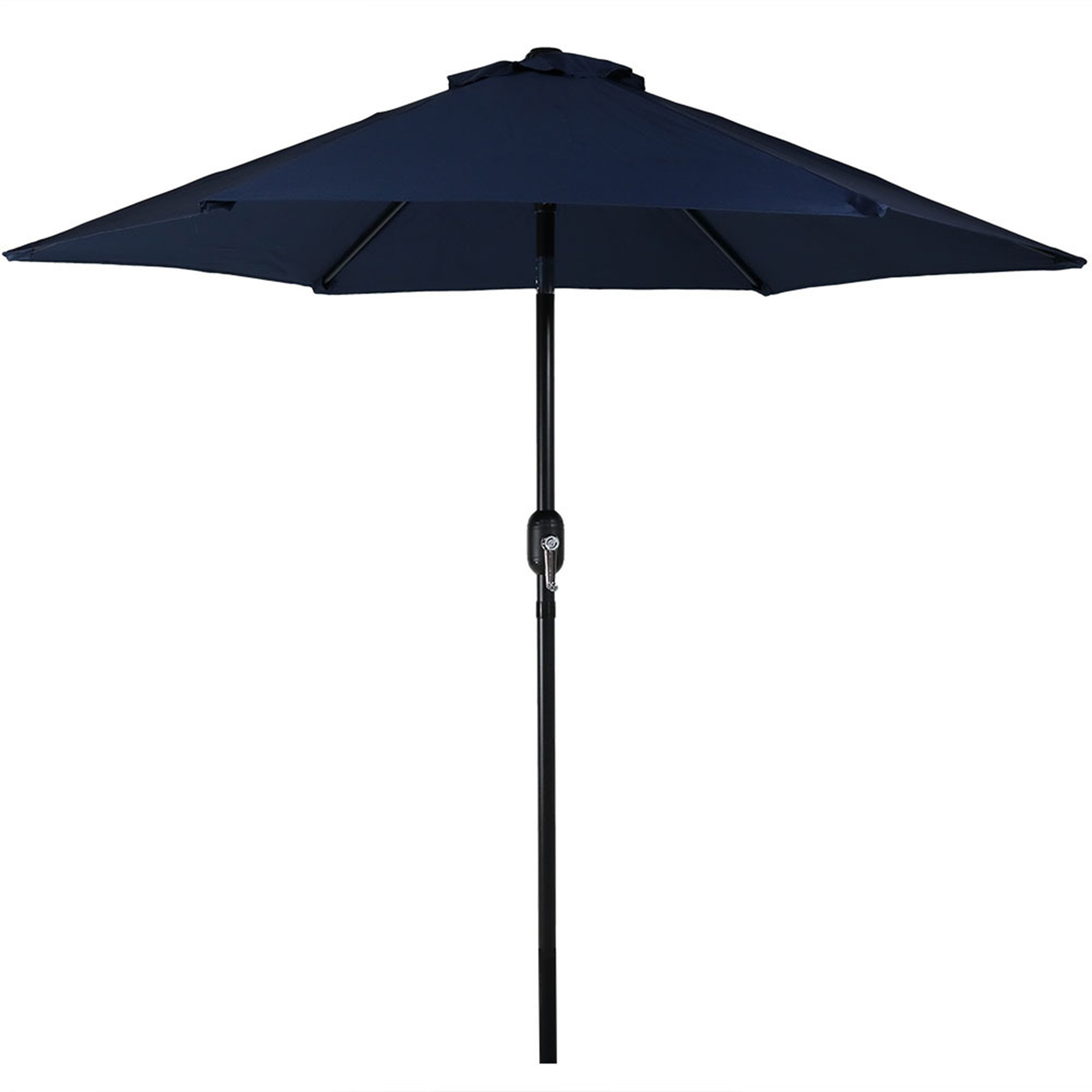 Sunnydaze Decor Patio Umbrella with Tilt and Crank - 7.5ft. Octagon Canopy, Blue, Model# ECG-395